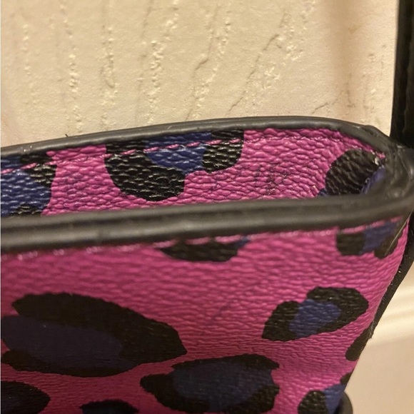 Vera Bradley Purple and Black Leopard Print Women's Crossbody Bag - Picture 3 of 15